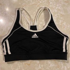 Adidas Climalite Black Sports Bra 
Women’s size Small
Black and white
